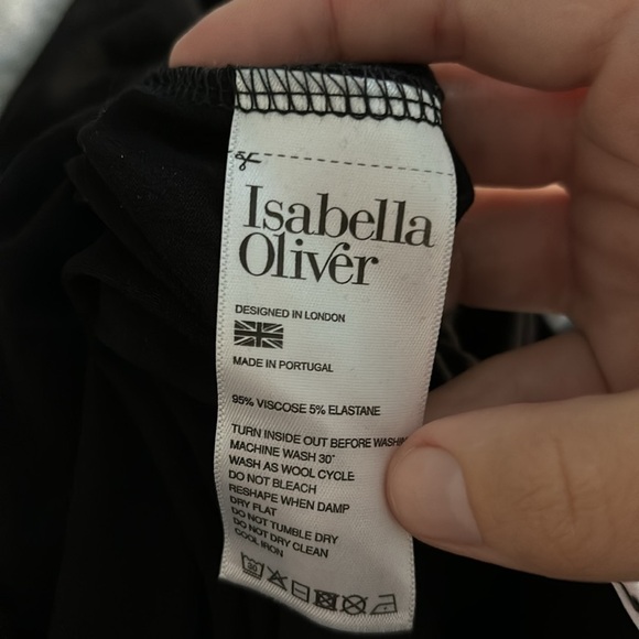 Isabella Oliver Brunswick Maternity Dress in Caviar Black - Picture 6 of 6